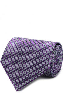 Шелковый галстук с узором Ermenegildo Zegna