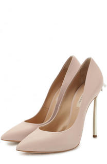 Кожаные туфли с бантом на шпильке Blade Casadei