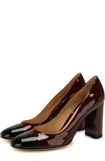 Лаковые туфли Langley на устойчивом каблуке Gianvito Rossi
