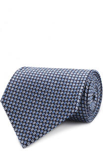 Шелковый галстук с узором Ermenegildo Zegna