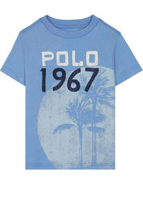 Хлопковая футболка с принтом Polo Ralph Lauren