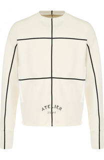 Хлопковый свитшот с контрастной отделкой Maison Margiela