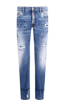 Джинсы прямого кроя с потертостями Dsquared2