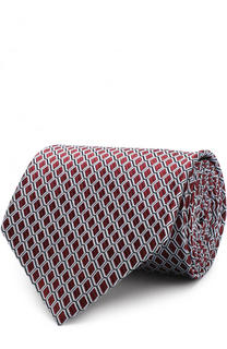 Шелковый галстук с узором Ermenegildo Zegna