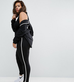 Леггинсы с контрастными полосками ASOS CURVE - Черный