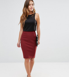 Юбка-карандаш с завышенной талией ASOS PETITE - Красный