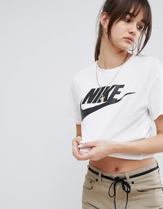 Укороченная футболка Nike - Белый
