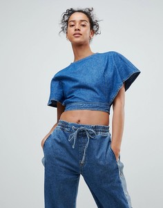 Синий джинсовый топ ASOS - Синий