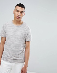 Футболка в меланжевую полоску Selected Homme - Серый