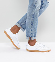 Бежевые кроссовки с отделкой под змеиную кожу adidas Originals Samba - Белый