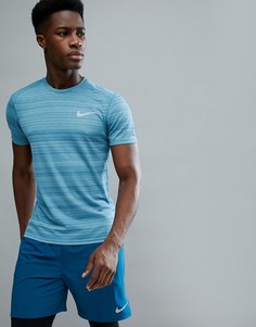 Синяя фактурная футболка Nike Running Miler 891684-407 - Синий