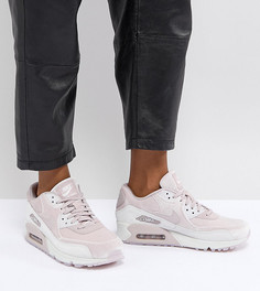 Бархатные кроссовки Nike Air Max 90 - Розовый