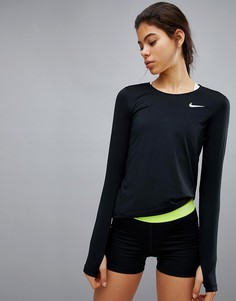 Черный лонгслив Nike Pro Training - Черный