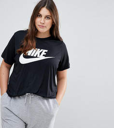 Черная футболка с логотипом Nike Plus - Черный