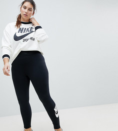 Черные леггинсы с завышенной талией Nike Plus Leg-A-See - Черный