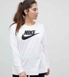 Белый лонгслив Nike Plus - Белый