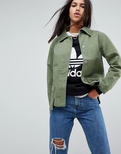 Выбеленная хлопковая куртка ASOS - Зеленый