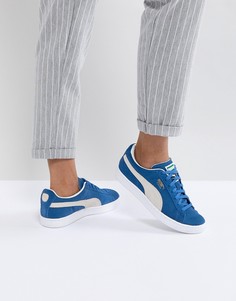 Синие замшевые кроссовки Puma - Синий