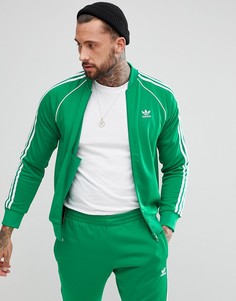 Зеленая спортивная куртка adidas Originals adicolor CW1259 - Зеленый