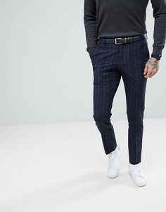 Брюки скинни в клетку Selected Homme - Темно-синий