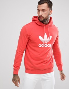 Худи красного цвета с логотипом-трилистником adidas Originals adicolor CW1899 - Красный
