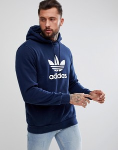 Темно-синий худи с логотипом adidas Originals adicolor CX1900 - Темно-синий
