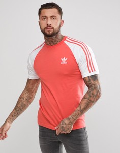 Красная футболка с рукавами реглан adidas Originals adicolor CW1204 - Красный