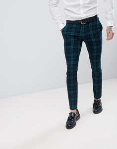 Брюки скинни с шотландскую клетку ASOS - Зеленый