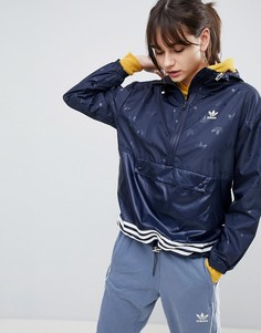 Темно-синяя ветровка adidas Originals adicolor - Темно-синий