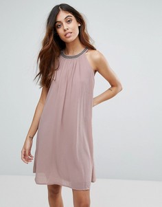 Декорированное платье А-силуэта Vero Moda - Розовый