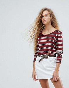 Лонгслив в полоску Pepe Jeans - Красный