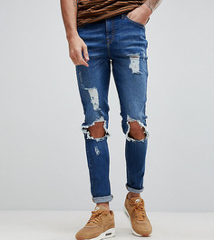 Рваные обтягивающие джинсы Brooklyn Supply Co - Синий