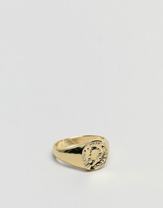 Золотистое кольцо на мизинец с отделкой в форме монеты ASOS - Золотой