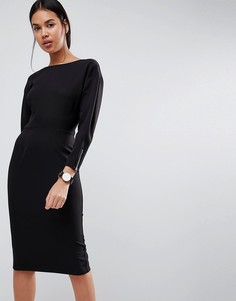 Платье-футляр миди в стиле 80-х ASOS - Черный