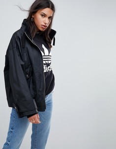 Непромокаемая куртка с вощеной отделкой ASOS - Черный