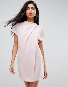 Платье мини с драпировкой ASOS - Розовый