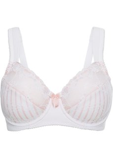 Бюстгальтер-минимайзер, чашка E (белый/нежно-розовый) Bonprix