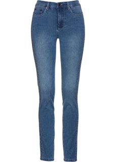 Джинсы со стразами (синий «потертый») Bonprix