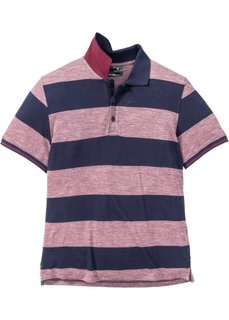 Футболка-поло Regular Fit, в полоску (ягодный/темно-синий в полоску) Bonprix