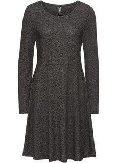 Платье вязаное (черный/белый меланж) Bonprix