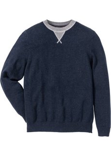 Пуловер Regular Fit (темно-синий меланж) Bonprix