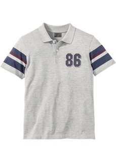 Футболка-поло Regular Fit (светло-серый меланж) Bonprix
