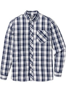 Рубашка Regular Fit с длинным рукавом (темно-синий в клетку) Bonprix