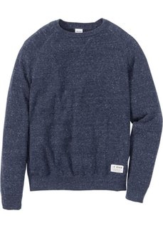 Пуловер Regular Fit (синий меланж) Bonprix