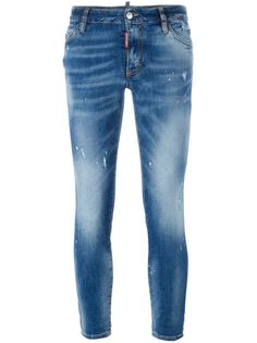 джинсы с потертой отделкой Dsquared2