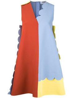 платье шифт дизайна колор-блок MSGM