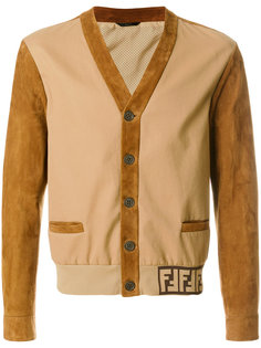 mixed fabric jacket Fendi