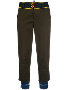 utilitarian trousers with denim cuffs Dsquared2