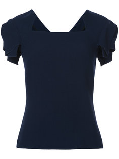 топ с рукавами из заложенных складок Roland Mouret