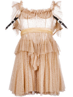 прозрачное платье с оборками Dsquared2
